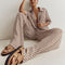 Conjunto de Verano para Mujer: Blusa Estampada y Pantalón