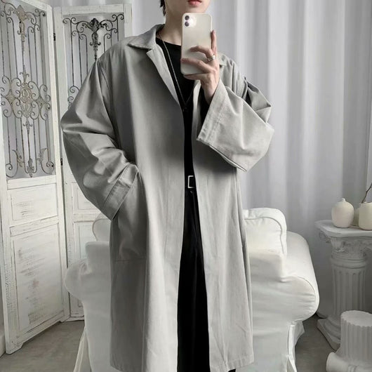Camisa Suelta de Manga Larga Estilo Coreano para Hombre