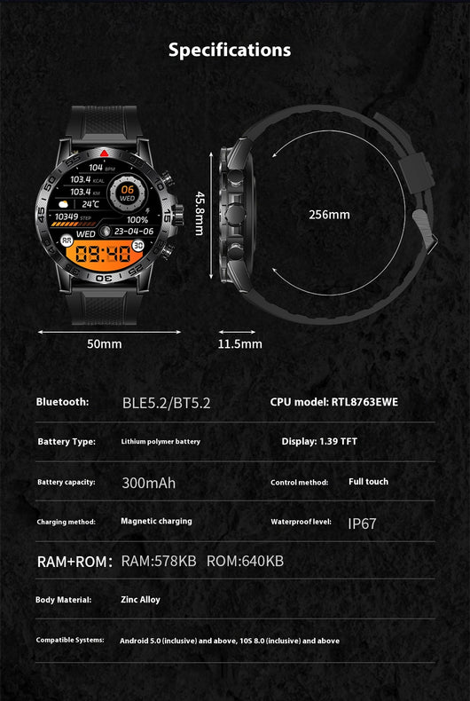 Reloj Inteligente con Llamadas Bluetooth, Monitoreo Cardíaco y Múltiples Deportes - Image 32
