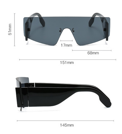 Gafas de Sol Oversized sin Marco para Mujer - Estilo Moderno y Versátil - Image 7