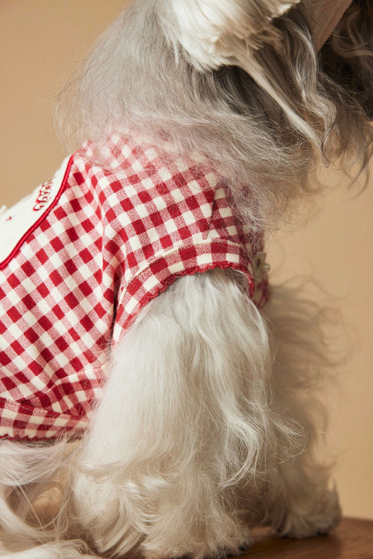 Chaleco Escocés sin Mangas para Perro Maltés y Schnauzer Teddy en Rojo - Image 30