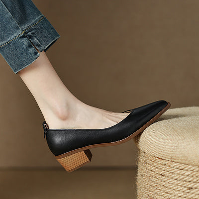Tacones Bajos de Piel de Oveja para Mujer - Image 12