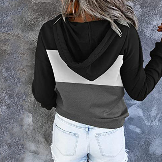 Sudadera Deportiva Mujer con Capucha y Bloques de Color - Image 8