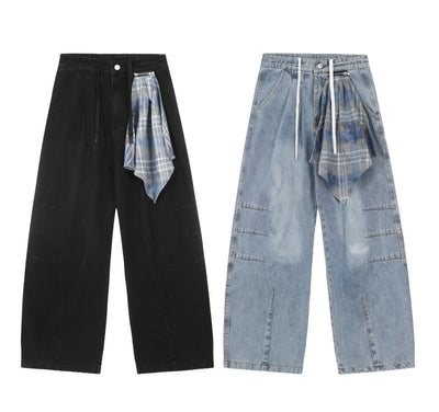 Jeans Retro con Pañuelo Cuadrado Desmontable y Cierre de Machete - Image 13