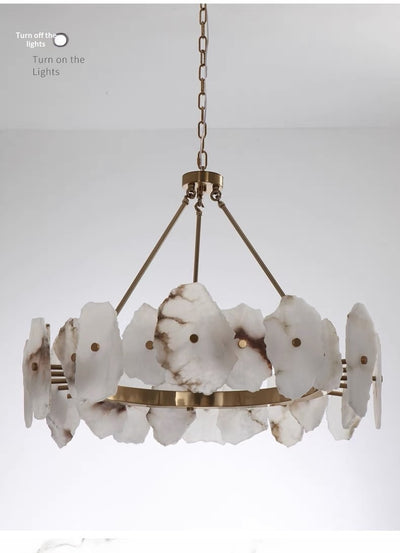 Lámpara de Araña Mármol Creativa para Sala y Dormitorio - Image 14