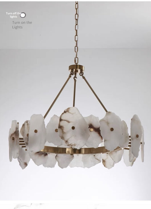 Lámpara de Araña Mármol Creativa para Sala y Dormitorio - Image 14