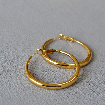 Aretes Argollas Redondas Diseño Clásico Plata 925 Elegancia Minimalista - Image 19