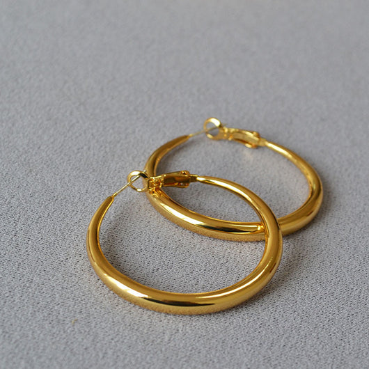 Aretes Argollas Redondas Diseño Clásico Plata 925 Elegancia Minimalista - Image 19