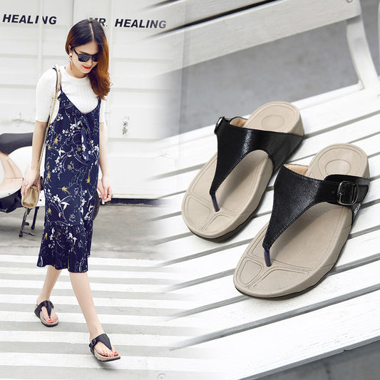 Sandalias Plataforma Playa con Hebilla Ajustable para Mujer