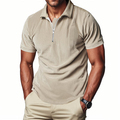 Polo Corduroy Holgado con Medio Cierre para Hombre - Image 34