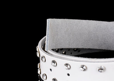 Cinturón de Cuero para Mujer con Hebilla de Diamantes y Pasador de Cuero Vacuno - Image 14