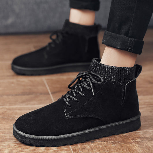 Botas Altas Acolchadas para Hombre - Zapatos de Algodón del Noreste