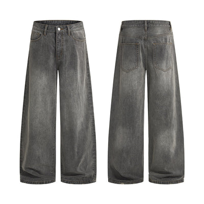 Pantalones Vaqueros Gris Lavado Básicos para Hombre - Otoño Invierno - Image 6
