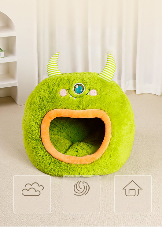 Cama Cueva Monstruo Cartoon para Perros y Gatos - Cálida y Acogedora Todo el Año - Image 13