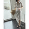 Vestido Camisa Mujer con Abertura Lateral Asimétrica y Solapa