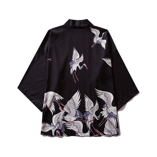 Bata Kimono Hombre Estilo Ukiyo-e Carpa Japonesa - Image 17