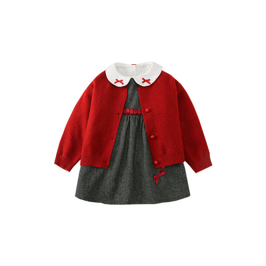Cardigan Tejido Infantil de Manga Larga - Conjunto Versátil para Niños - Image 7