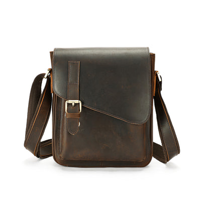 Bolsa Bandolera de Cuero Genuino para Hombre - Estilo Casual Messenger - Image 12