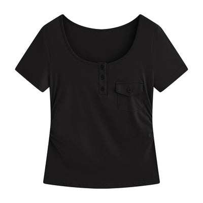 Blusa Corta Ajustada y Cómoda de Manga Corta - Image 8