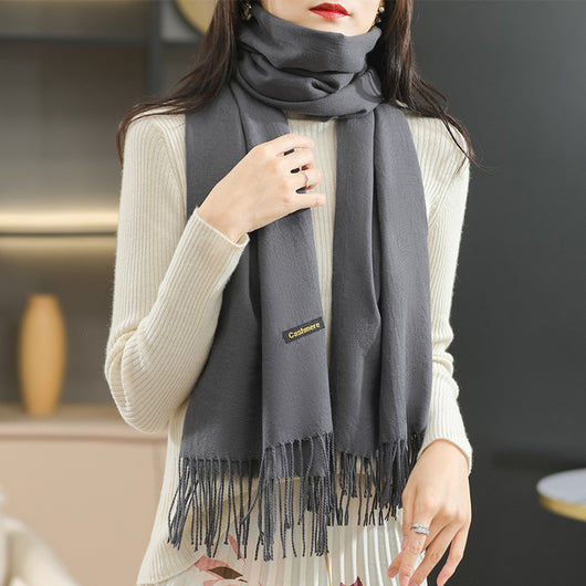 Bufanda Reversible de Cachemira para Mujer - Elegancia Dual - Image 13