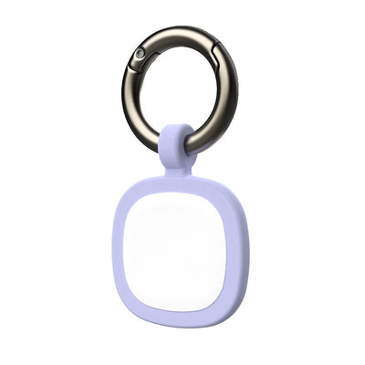 Yellow and grey silicone pet ID tag with a metal carabiner clip for anti-loss identification. - Image 17