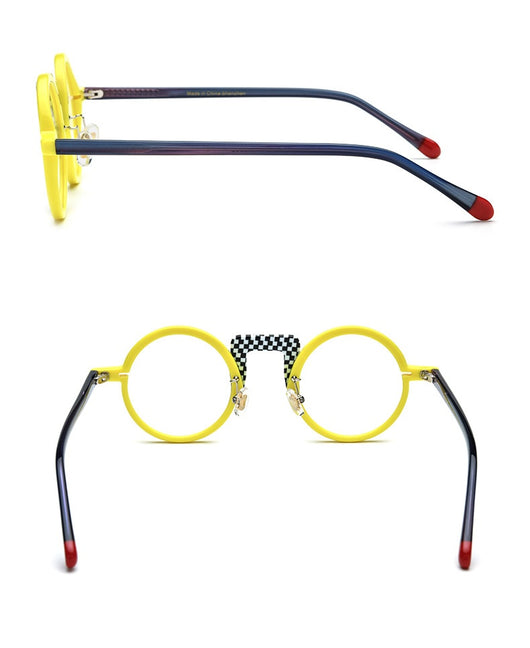 Gafas Redondas Unisex con Marco Mixto Multicolor - Image 11
