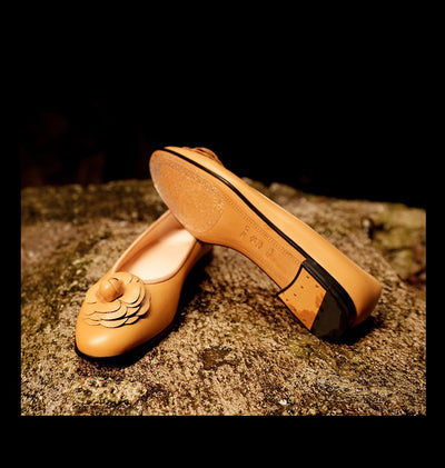 Zapatos de Tacón Bajo Cómodos en Cuero Genuino con Punta Redonda - Image 10