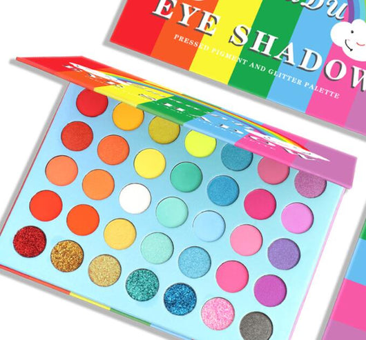Paleta de Sombras Metalizadas Waterproof 35 Colores Rainbow Mate - Image 6