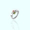 Plateado Fashion Net Celebrity Lettering Couple Ring Plateado