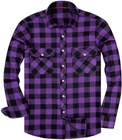 Camisa Cuadriculada Holgada de Polar para Hombre - Image 9