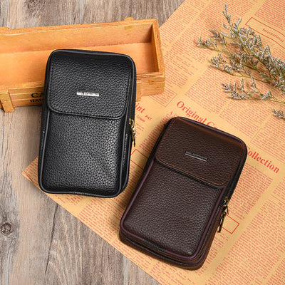 Bolsa de Cintura en Cuero para Hombre - Estilo Casual Outdoor - Image 5
