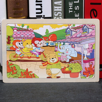Set de 80 Juguetes Educativos de Madera con Puzzles de Animales - Image 14