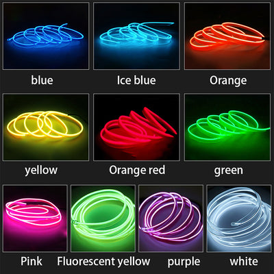 Tira LED Neon para Auto y Bicicleta - Luz Decorativa 12V Impermeable USB - Image 4
