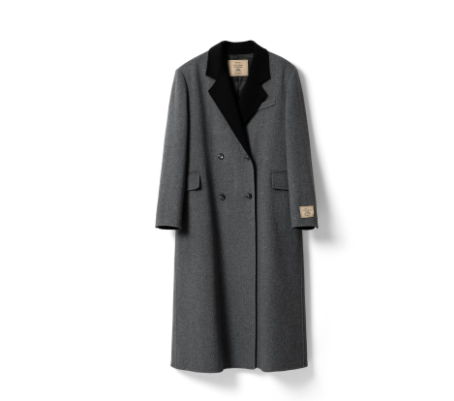 Abrigo Suelto Oversize con Solapa de Arma