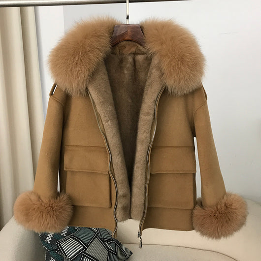 Abrigo de Lana Reversible Grueso para Otoño e Invierno - Image 20