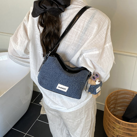 Bolsa Retro de Mezclilla para Commuter - Crossbody Casual Versátil