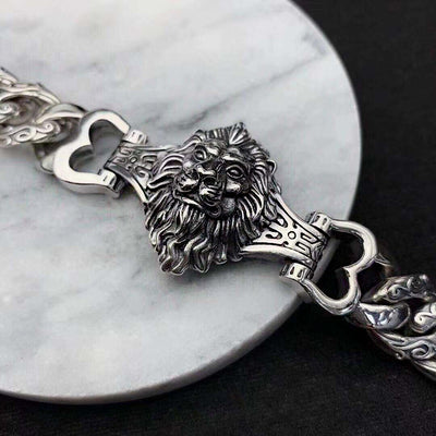Pulsera de Plata Tailandesa para Hombre con Patrón Agresivo - Image 5