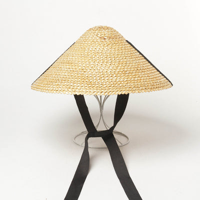 Sombrero de Paja Tejido Onda con Correa - Image 5