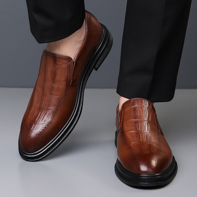 Zapatos de Cuero Puntiagudos Estilo Británico para Hombre - Image 3