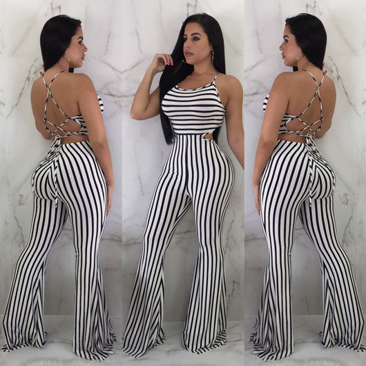 Jumpsuit Ajustado a Rayas para Mujer - Image 11