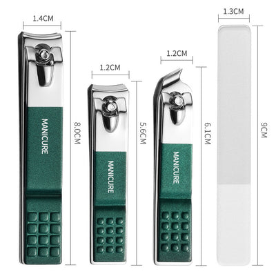 Kit de Cortaúñas Verde Oscuro Anti-salpicaduras con 4 Piezas - Image 20