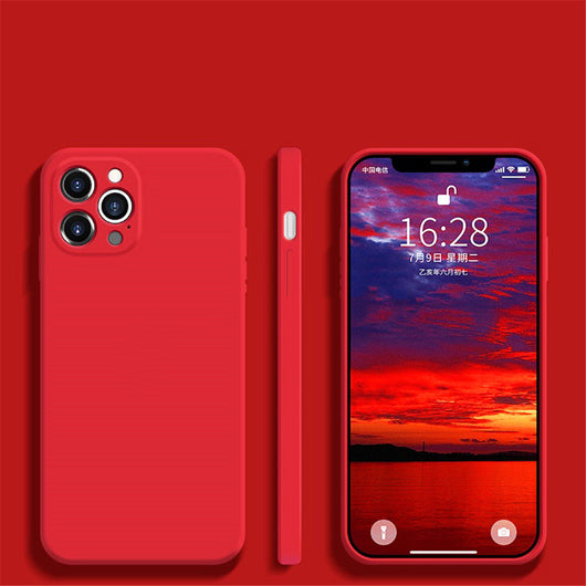 Funda de Silicona Líquida con Bordes Rectos para Teléfono Móvil - Image 7