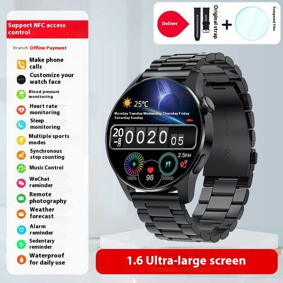 Reloj Inteligente Deportivo con Monitor de Presión Arterial y Bluetooth