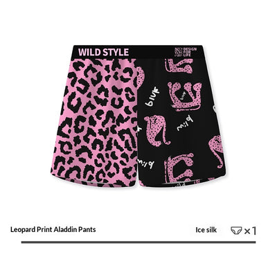 Pantalones Aloha de Seda de Hielo con Estampado Leopardo para Casa - Image 6