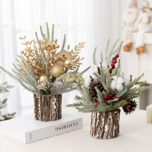 Árbol de Navidad Decorativo Bonsái LED - Tendencia Instagram para Vitrinas y Hogares