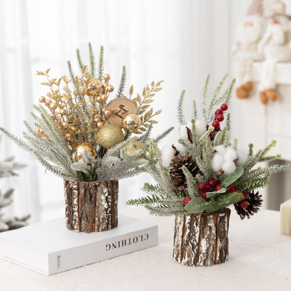 Árbol de Navidad Decorativo Bonsái LED - Tendencia Instagram para Vitrinas y Hogares