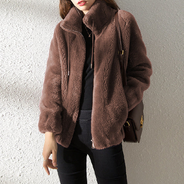 Cardigan Elegante de Fleece con Cierre