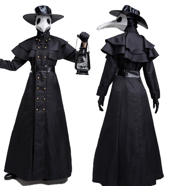 Disfraz de Doctor de la Peste Medieval - Traje Oscuro Cuervo para Halloween