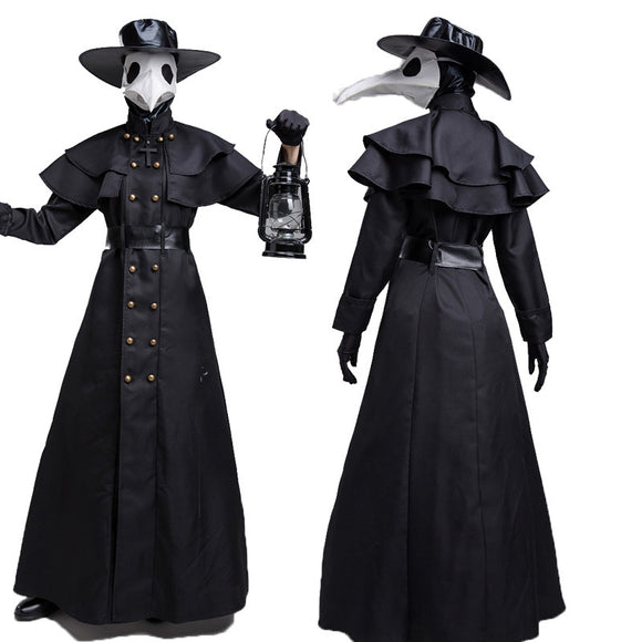 Disfraz de Doctor de la Peste Medieval - Traje Oscuro Cuervo para Halloween