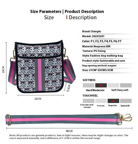Bolsa Mensajero de Neopreno para Pasear Perros - Diseño Versátil - Image 15